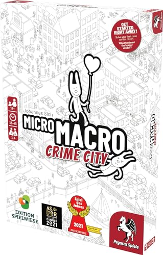 MicroMacro: Crime City - Board Game by Pegasus Spiele 1-4 Players - 15-45 Minutes of Gameplay - for Family Game Night - Kids and