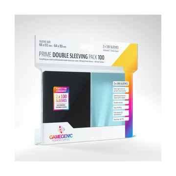 Gamegenic Prime Double Sleeving Pack 100 | Card Sleeving Pack Includes 100 Prime Sleeves & 100 Inner Sleeves | Double-Sleeved Card Protection | Protects Up To 100 Standard Gaming Cards | Made By
