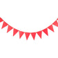 Zooyoo 20 Feet Red Glitter Pennant Banner, Paper Triangle Flags Bunting For Baby Birthday Party, Wedding Decor, Baby Shower, 30P