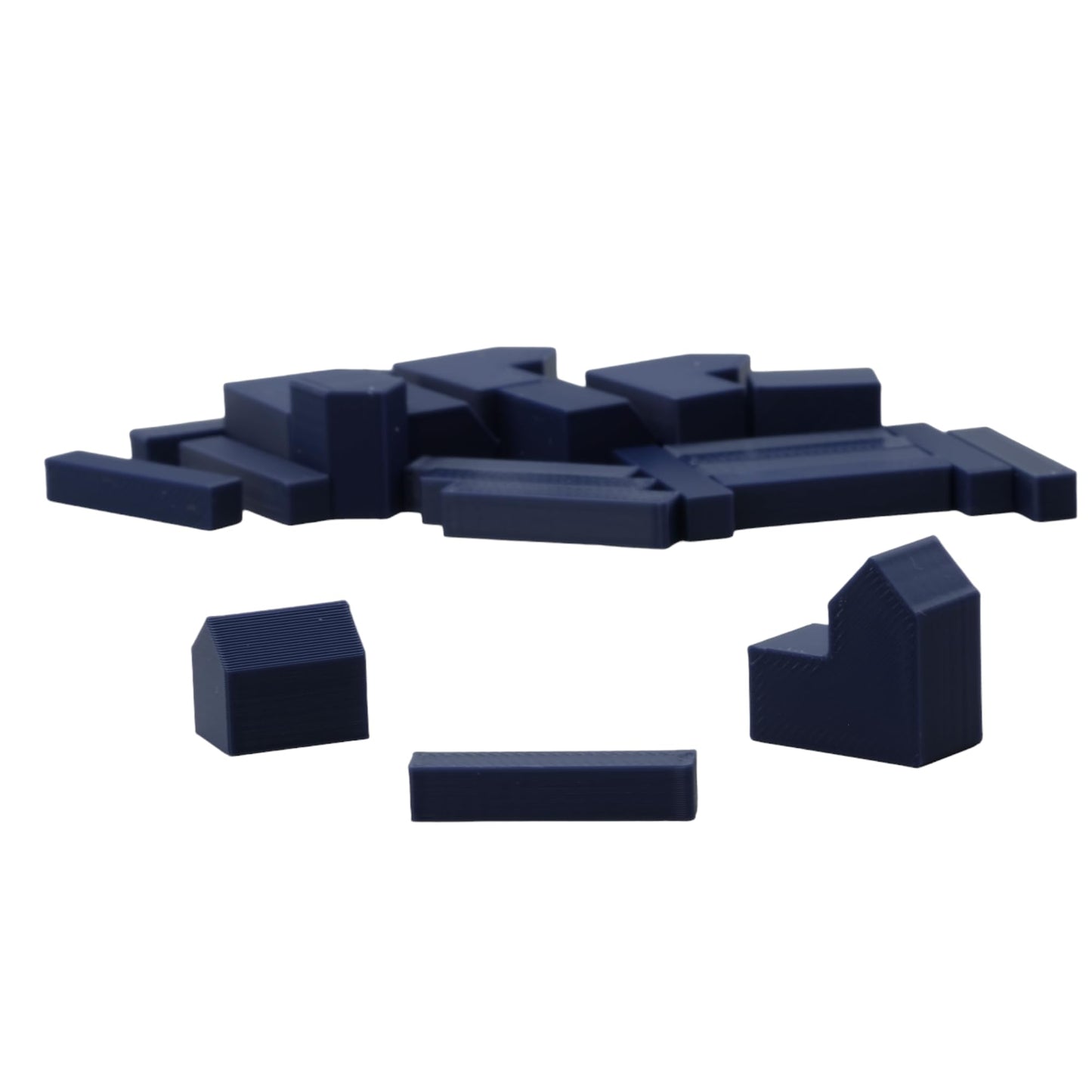 Bkprint3D Replacement Pieces For Catan Board Game | Settlers Pieces | 82 Colors | Base Set | (19_Navy_Blue)