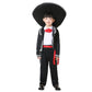 YEMYIQZ Boy Mexican Costume Kids Traditional Mariachi Amigo Dance Cosplay Costumes Halloween Outfit Bowtie Belt Suit Outfit