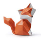 Haucoze Fox Figurine Statue Gifts Geometric Sculpture Decor Polyresin Animal Arts 4.0 Inch