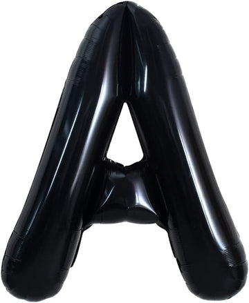 Toniful 40 Inch Large Black A Letter Balloons Jumbo Helium Balloons,Foil Mylar Big Alphabet Balloons For Birthday Party Annivers