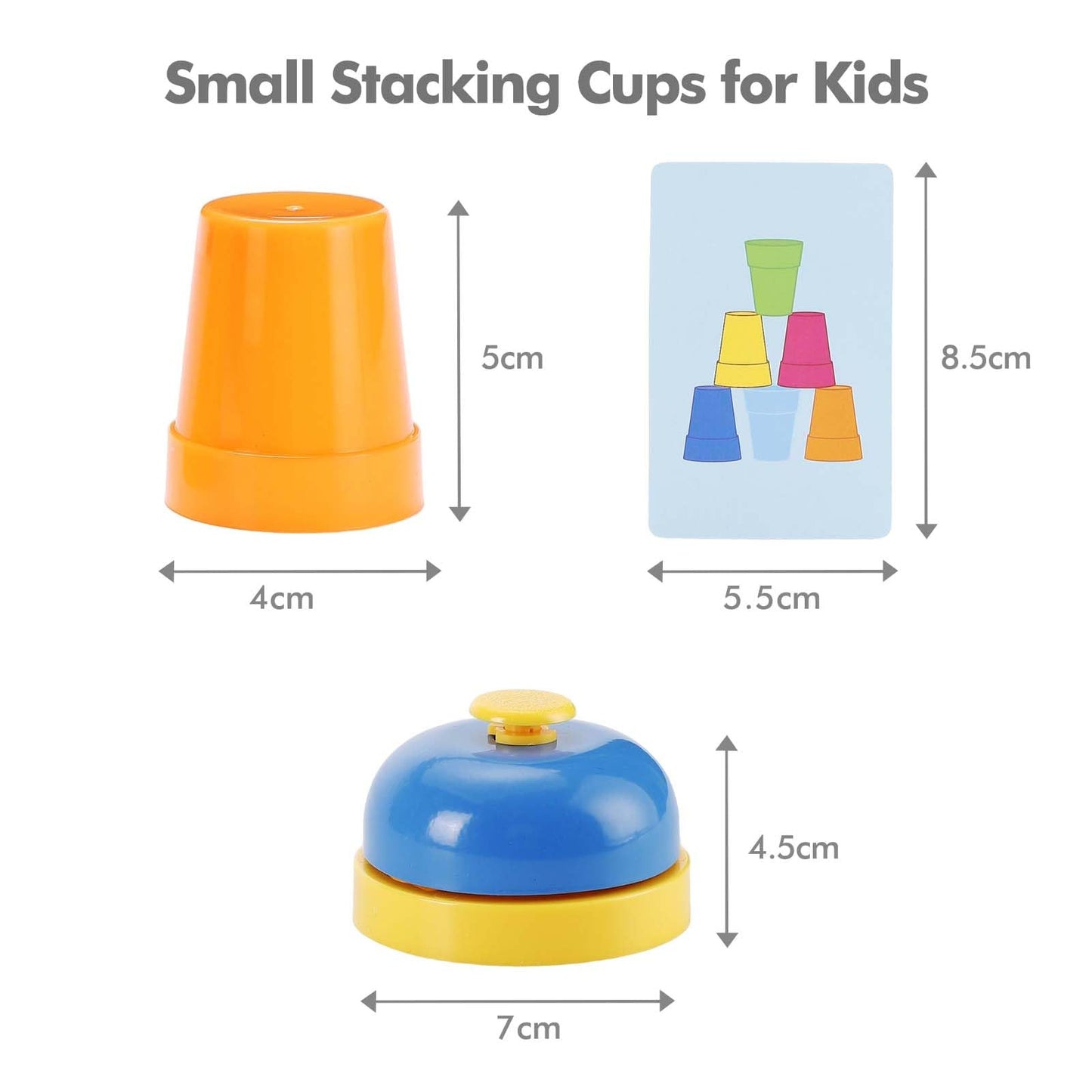 SEISSO Quick Stacking Cups Game - 30 Cups & 54 Cards, Medium Size, Plastic, Parent-Child Interactive Family Toy for Travel & Parties