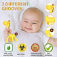 HAILI XMGQ Baby Teething Toys Set - 7 Piece Silicone Teether & Banana Finger Toothbrush, BPA Free, Pink Giraffe Shape for Infants
