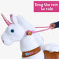 PonyCycle Ride on Horse Riding Unicorn Pink Reins Size 3 & 4 for Model U/E, Size 3 for Model X
