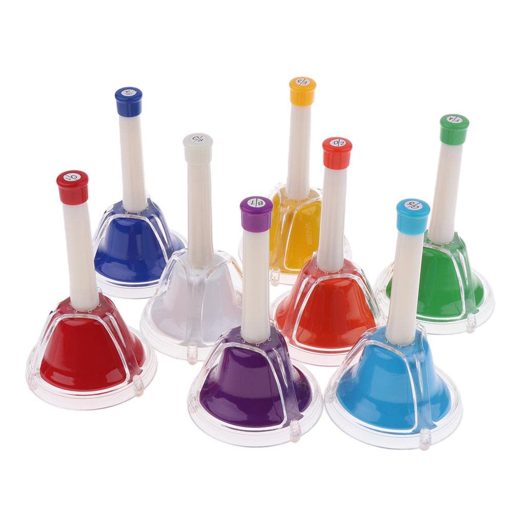 Calandis Hand Bell Set 8 Note Diatonic Metal Bells For Children Kids Musical Toy | Bells & Chimes | Orchestral Percussion | Perc