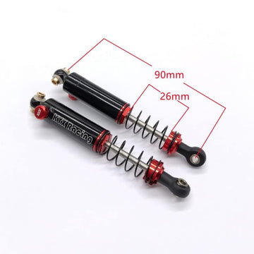 KYX Racing 90mm Aluminum Suspension Shock Absorber Upgrades Parts Accessories for 1/10 RC Crawler Car TRX4 TRX6 (2pcs)