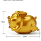Haucoze Piggy Bank Coin Bank Pig Statue Gifts Modern Arts Figurine Polyresin Gold 8.3Inch