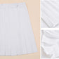 Beautifulfashionlife Womens School High Waist Navy Sailor Summer Pleated Skirts (4Xl,White)