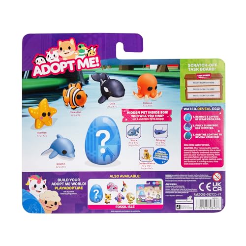 Adopt Me! Pets Multipack Into The Sea - Hidden Pet - Top Online Game - limited availability Virtual Item Code Included - Fun Collectible Toys for Kids Featuring Your Favorite Pets  Ages 6+