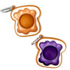 Top Trenz Omg Pop Fidgety Bubble Fidget Toy Stress Relief Anxiety Boredom Keychain (Bff- Pb & J)