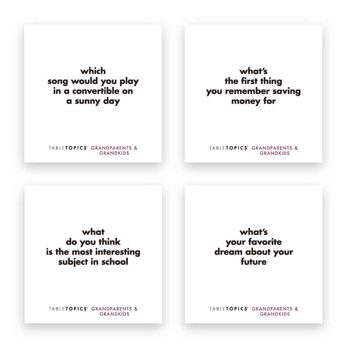 Tabletopics Grandparents & Grandkids - 135 Fun Conversation Cards To Connect With Your Family, Create New Lasting Memories, Expl