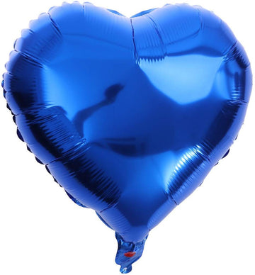 Cozofluv 25Pcs 18 Inch Blue Heart Balloons Helium Balloons Blue Heart Balloons Foil Blue Foil Balloons Heart Blue Birthday Decor