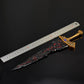 Superbuybox Elden Ring DLC Maliketh's Black Blade Giftbox - 11.5" Zinc Martial Arts Knife Desk Decoration Backpack Pendant