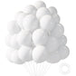 Lovestown 110Pcs White Balloons, 12 Inches White Party Balloons Bulk With Ribbon Latex Helium Balloons Garland Arch For Diy Crafts Birthday Baby Shower Wedding Party Decorations