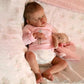Pinky Reborn Baby Dolls 18 Inch Girl Eyes Closed Realistic Newborn Baby Doll Full Body Poseable Anatomically Correct With Clothe
