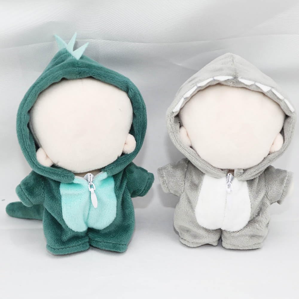 Niannyyhouse 10Cm Plush Doll Without Embroidery Humanoid Stuffed Toys Dress Up Normal Body Glossy Wearable Clothing (A-2, 10Cm)