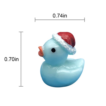 Eomtur 50Pcs Mini Hat Ducks, Exquisite Mini Duck Dolls Cute Duck Party Decorations Birthday Shower Cake Decorations (Multi-Color
