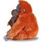 WILD REPUBLIC Mom & Baby Orangutan Plush Toy, 12" Stuffed Animal, Polyester, Zoo Animals