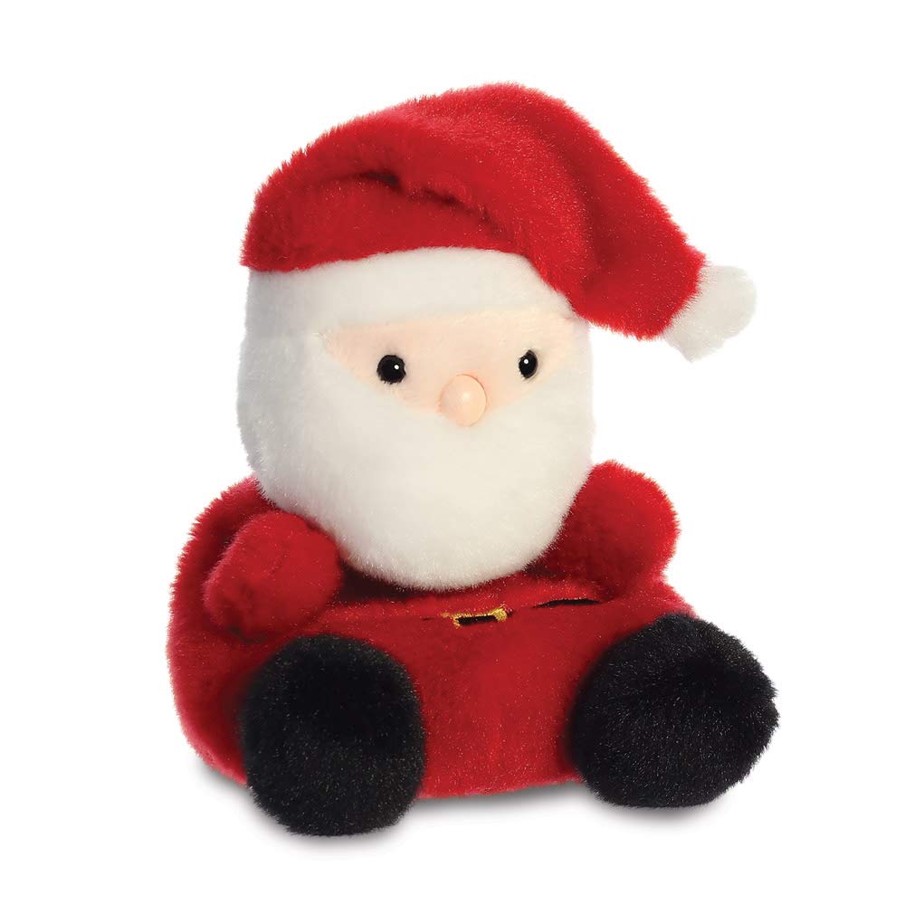 Aurora Palm Pals Santa Claus Soft Toy, 5-Inch, Red & White, Model 99131, Polyester