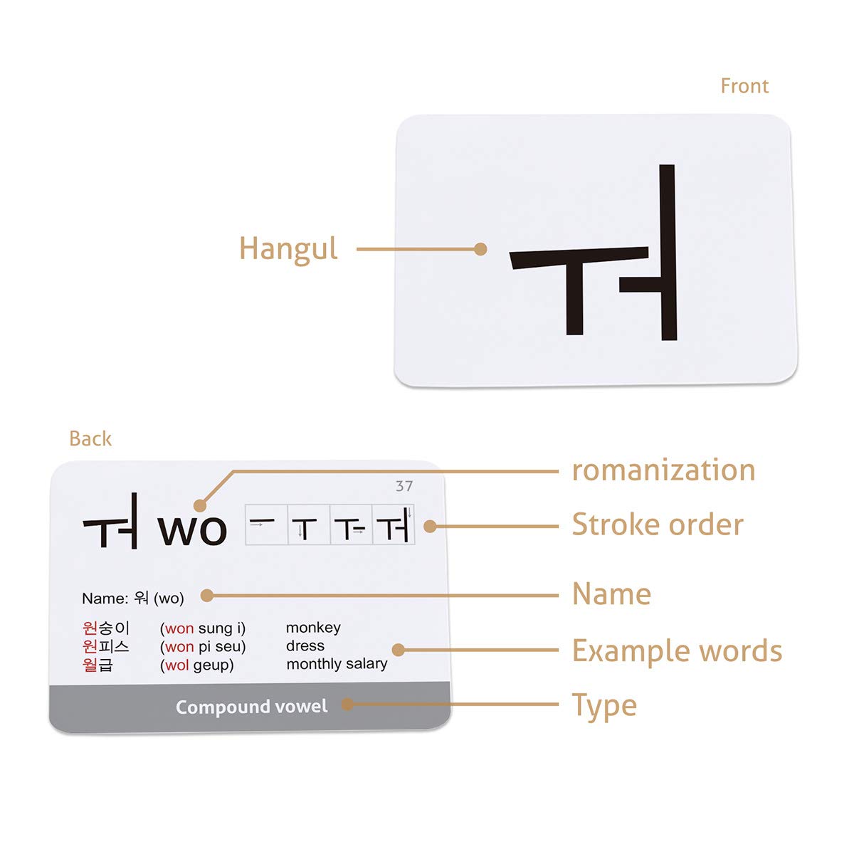 Carddia | Korean Alphabet - Hangul Flashcards | Learn All Consonants & Vowels | Perfect For Self-Study, Beginners & Teachers | Study Korean Language Effectively And Easily