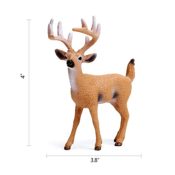 Restcloud Deer Figurines Cake Toppers, Deer Toys Figure, Small Woodland Animals Set Of 9