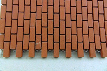 Town Square Miniatures Dolls House Miniature 1:12 Mesh Sheet of Genuine Kiln-Fired Real Model Bricks