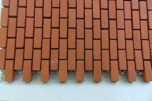 Town Square Miniatures Dolls House Miniature 1:12 Mesh Sheet of Genuine Kiln-Fired Real Model Bricks