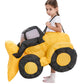 Hsctek Inflatable Construction Digger Costume Toddler, Blow Up Ride On Tractor Cosplay Kids Child Girls Boys, Riding Truck Halloween Costume Children 4T