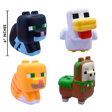 Minecraft Llama Mega Squishme Series 2 - Perfect For Party Favors, Classroom Prizes, Stress Relief Toys, Fidget And Treasure Boxes - Minecraft Figures, Squishy Animals & Small Toys