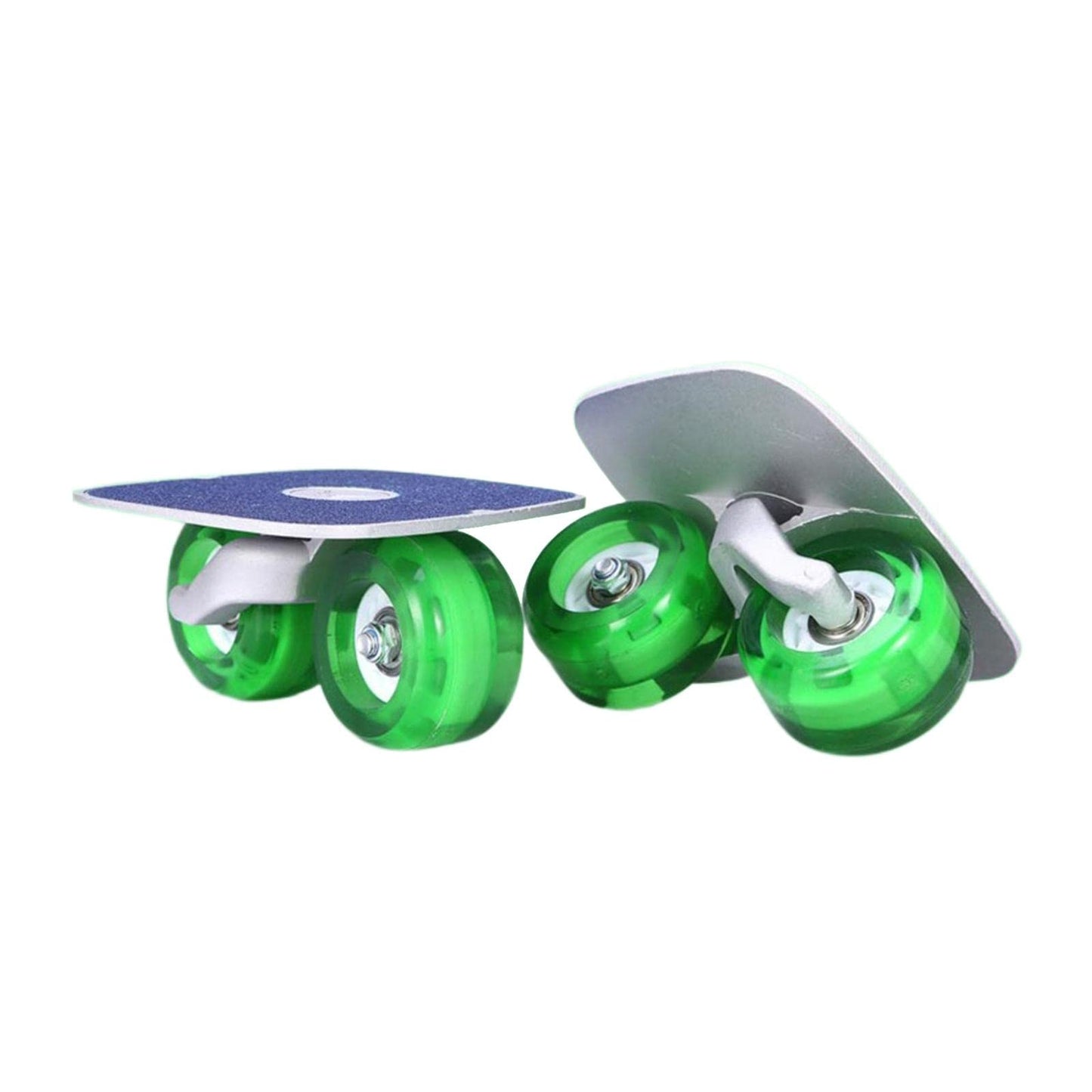 Ubersweet Roller Road Drift Skates Plate Outdoor Split Skateboard White Green Wheels (54054590JEL)