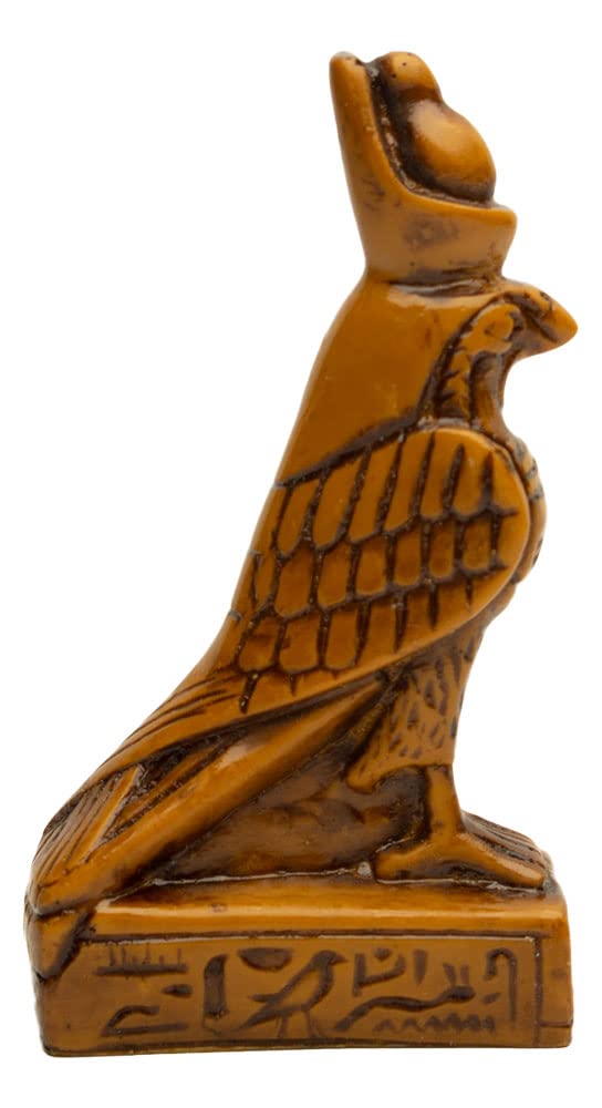 Discoveries Egyptian Imports - Horus Brown Mini - 4'' - Made In Egypt - Egyptian God