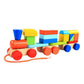 Calandis Wooden Stacking Train Montessori Educational For Preschool 1 2 3 Year Old | Other Educational Toys | Educational