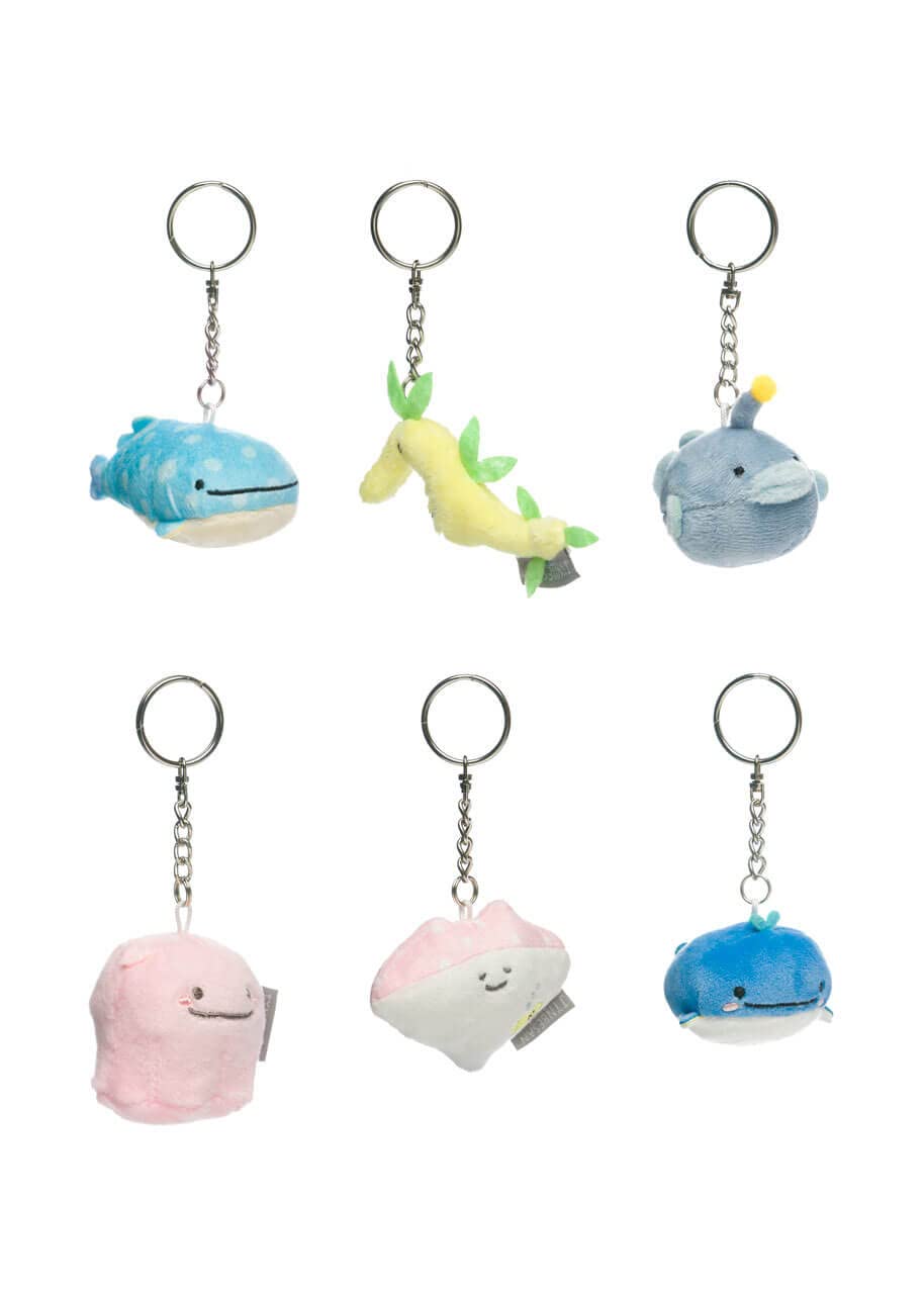 AQI Jinbesan Whale Plush Keychain Blind Box - 1 out of 6 pcs