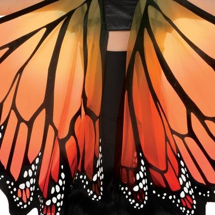 Bold & Beautiful Orange Monarch Wings - 24.5' X 53' (1 Count) - Perfect For Captivating Costumes And Stunning Photoshoots