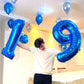 Large Foil Navy Blue Number 9 Balloon 40 Inch, Mylar 9Th Number 9 Birthday Balloons, 9 19 29 39 59 99 Blue Party Decorations, Gi