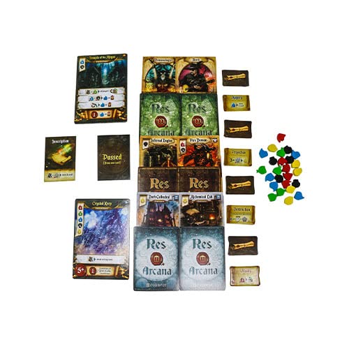 Res Arcana Lux Et Tenabrae Board Game Expansion - Magical Fantasy Adventure Game, Strategy Game For Kids & Adults, Ages 14+, 2-5 Players, 30-60 Min Playtime, Made By Sand Castle Games