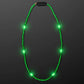 FlashingBlinkyLights Green Light Up LED Mardi Gras Bead Necklace