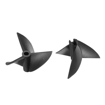 uxcell RC Boat Propeller 3mm Shaft 3 Vanes 35mm 1.9 P/D Fan Shape Pastic Black CW CCW Rotating Propeller Props for RC Boat, 3 Pa
