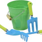 G & F Products 10051 Justforkids Kids Water Pail With Garden Tools Set, Green