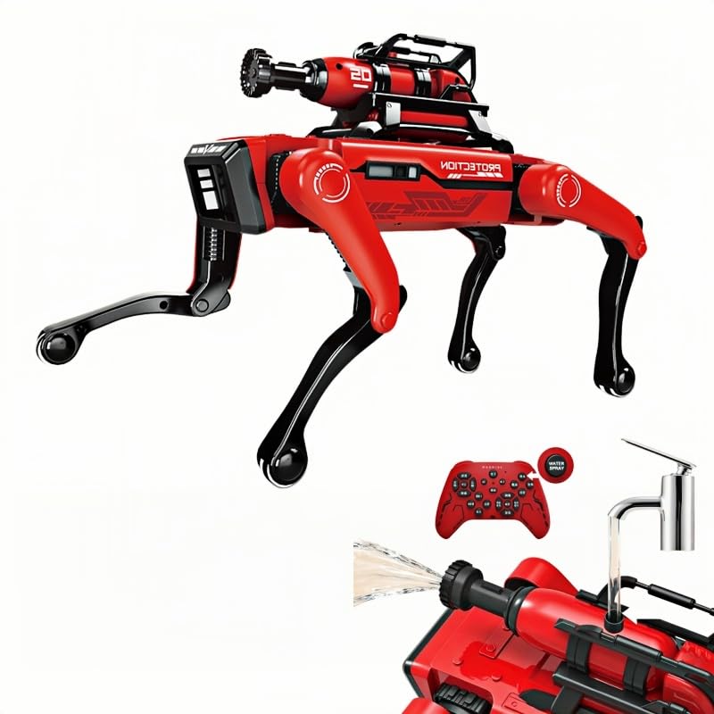 LinkBest AI Robot Dog, STEM Educational Programmable Puppy with Voice & Remote Control, Lifelike Actions, Spray & Mechanical Arm