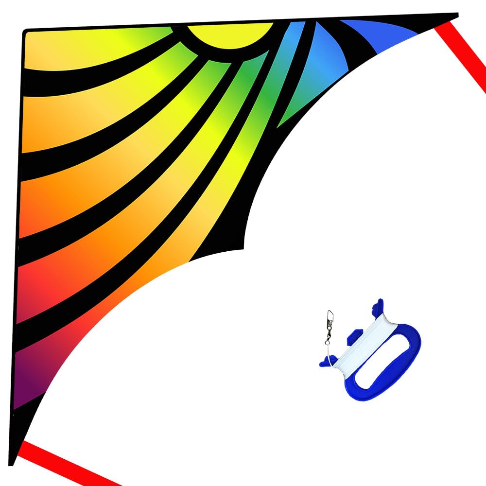 Xida Kite Large Delta Kites For Beginners & Adults, Wonderful Beginner Kite Suitable For All Ages,Easy Flyer Single Line Kite. B