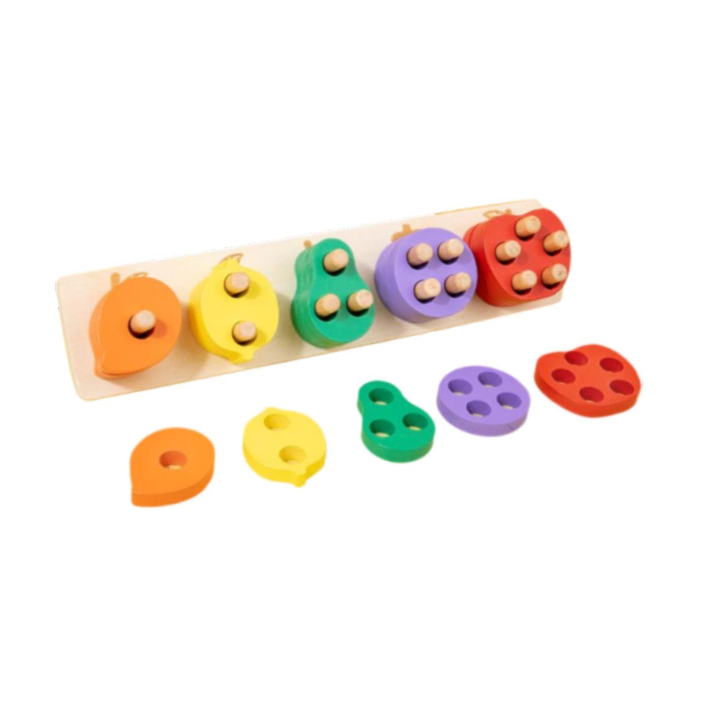 BnfWooden Shape Sorter Wood Sorting Stacking Toy For Baby Boys Girls 12+ Months Fruit A|Baby | Toys For Baby | Developmental Bab