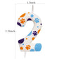 ElekFX Blue Dog Paw Themed Birthday Candles, Number 2 Blue Dog Birthday Party Supplies, 2.76 inch Cake Topper Decorations, Birth