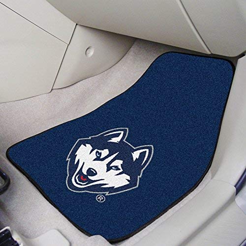 FANMATS 5440 UConn Huskies Front 2-Piece Team Logo Carpet Car Mat Set, Front Row Automotive Floor Mats, Non-Slip Backing, Team C