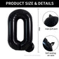 Toniful 40 Inch Large Black Q Letter Balloons Jumbo Helium Balloons,Foil Mylar Big Alphabet Balloons For Birthday Party Annivers