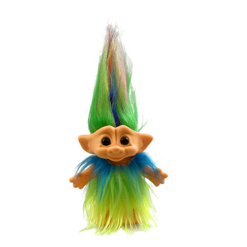 Good Luck Troll Dolls,Vintage Troll Dolls Chromatic Adorable For Collections, School Project, Arts And Crafts, Party Favors - 7.5' Tall (Include The Length Of Hair) (Jean)