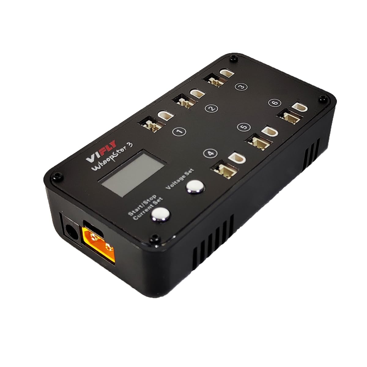 VIFLY WhoopStor 3 Black Color 1S LiPo Battery Storage Charger and Discharger with LCD Display Tiny Whoop Charger with PH2.0 and 