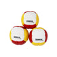 Zeekio Galaxy Juggling Balls - enhanced 12 Panel Genuine Leather Balls - 130g - 67mm - Pack of 3 (Red/White/Yellow)